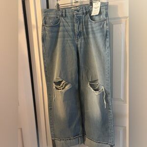 Madewell Low-Slung Baggy Jeans in Light Blue